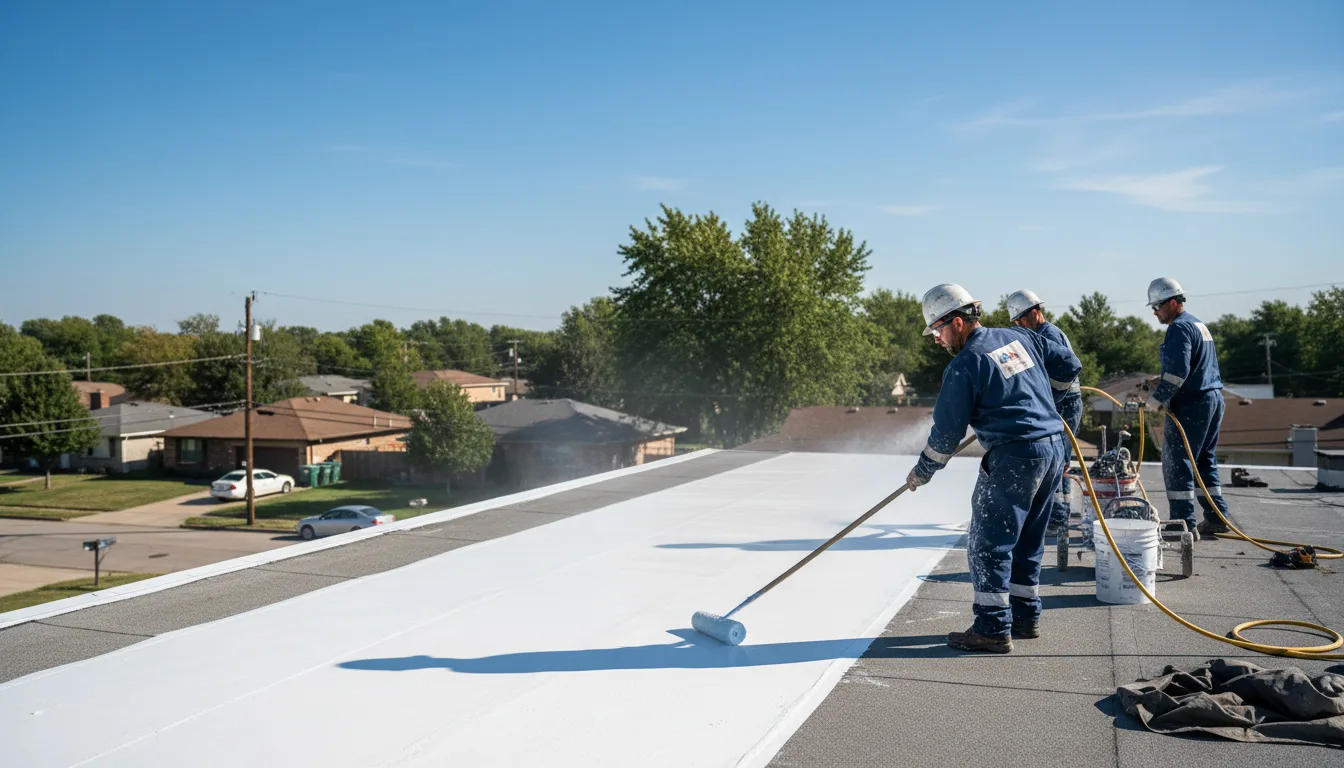 Commercial roof coating in Arlington, IL near me